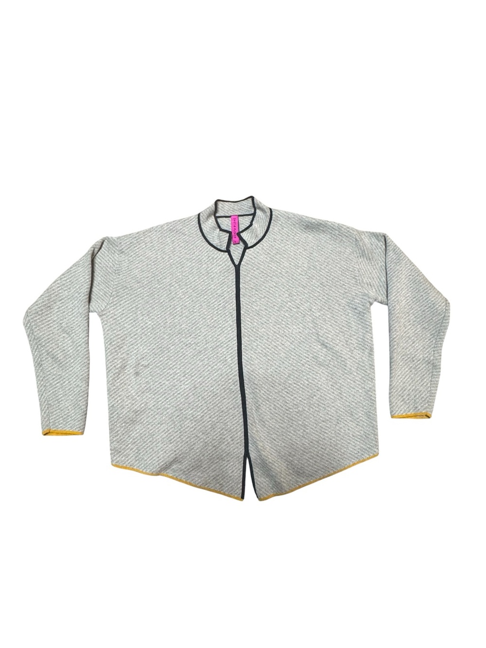 Zaket & Plover Neru Collar Sweater S Grey Cotton Cashmere Mandarin Mock Jumper - Picture 3 of 9